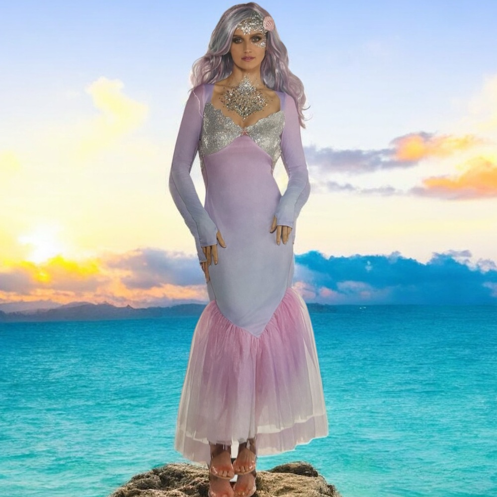 Pink and Silver Mermaid Costume Dress size XL